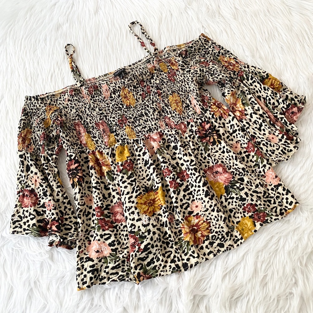 Torrid Floral Cold Shoulder Blouse